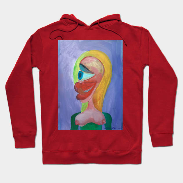 blonde cubist girl 4 Hoodie by diegomanuel